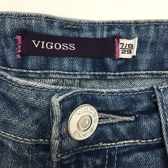 Vigoss Women's Jeans The Miami Straight Leg Distressed size juniors 7/8 - Picture 5 of 11